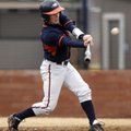 Rogers Heritage’s Brandon Brzozkiewicz gets a hit during the Best Sports Classic on March 11 at Vete...