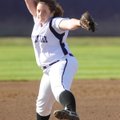 Fayetteville’s Megan Newberry delivers a pitch during the second inning of the Lady Bulldogs’ game w...