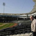  Wyman Morgan, right, Springdale administration director, looks over Arvest Ballpark during an inspe...
