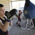 Brandon Kapner, 13, left, and Noah Kapner, 11, show some of their training Wednesday at their home n...