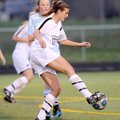 Bentonville senior Hannah Nilsson dribbles the ball against Fort Smith Southside early in the game M...