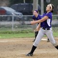 Fayetteville pitcher Camie Bales throws against Har-Ber in the first inning Tuesday at Southwest Jun...