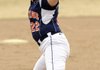 Rogers Heritage’s Ashley Pool delivers a pitch Tuesday against Rogers at Veterans Park in Rogers.
