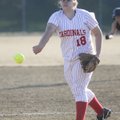 Farmington’s Katy Chavis delivers a pitch against Springdale High on March 29 in Springdale.