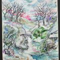 For the most part, West draws with old markers, crayons, nail polish and liquid paper, Hausam says. ...