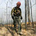  Mike Melnachuk, fire manager for the Arkansas chapter of The Nature Conservancy, uses a drip torch ...