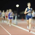  Springdale Har-Ber’s Valerie Reina comes in to win the 3,200 meters in a time of 11:17.76 on Friday...