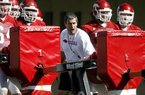  
UA Spring Football Practice
assistant coach Chris Klenakis (offensive line)