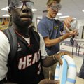 Davone Crawford, left, and Stephen Soerens, both Fayetteville High School juniors, attempt to naviga...