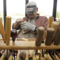 Don Lang carves a rabbit for one of his grandchildren on April 8, during a Bella Vista Woodcarvers m...