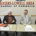  Dave Bisbee, from left, Bob Clinard, Tim Henderson Sr. and Robert Stephenson Jr., all candidates fo...