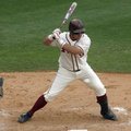 Arkansas' Monk Kreeder at bat against Georgia Sunday afternoon in Fayetteville.