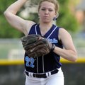 Springdale Har-Ber shortstop Ashton Long makes a throw to first during the Lady Wilcats’ game Thursd...
