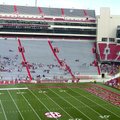 The sun peaks through the clouds on a rainy Saturday prior to Arkansas' Red-White game at Razorback ...