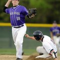 NOTHING SETTLED - Fayetteville’s Austin Allen attempts a double play after getting the force out on ...