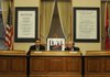 Greg Leding, left, and Bill Ramsey, candidates for the House of Representatives race in District 92, speak Friday during a forum hosted by the League of Women Voters of Washington County at the Fayetteville Administration Building.