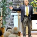 Paul L. Maier conducts a seminar comparing Islam and Christianity at Bella Vista Lutheran Church in ...