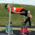 Gravette freshman Alex Lovell clears 5-feet, 9 inches to win the high jump Friday at the 4A-1 Distri...