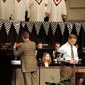 First Baptist Church Bentonville Senior Pastor Phillip Smith leads a prayer during service Sunday mo...