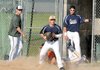 Shiloh Christian second baseman Kyler Offenbacker looks toward the mound while covering first base after a Gravette bunt in the fourth inning on April 12 at Gravette.