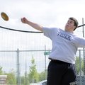 Bentonville senior Jonathan Mortensen makes a practice throw Tuesday at the school. Mortensen recent...