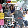 Mike Jackson, left, and Bill Wilks, members of the local chapter of the Society for Creative Anachro...