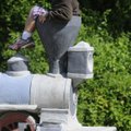 GREEN TEAM - Luke Lopez of Happy Hollow Elementary School’s Green Team plays Thursday on a train scu...