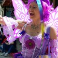Artist Wendi La Fey participates in the May Festival of the Arts’ annual ARTrageous Parade, Eureka S...