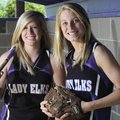 Elkins’ Kayleigh Harriman, left, and Holly Dingledine. Are the last two players with ties to the Lad...