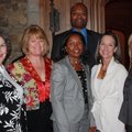 Washington Regional Hospice supporters T. Fuller, from left, hostess Joanie Johnson, Eloise and Jeff...
