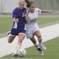 Bentonville’s Rylea Wallace, right, fights for the ball with Mount St. Mary’s Holly Holland during S...