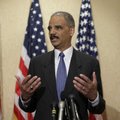 Attorney General Eric Holder responds to reporters' questions about the investigation into the Times...