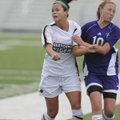 Bentonville’s Rylea Wallace, left, battles Mount St. Mary’s Kallie Francis for the ball during Satur...