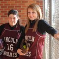  Lincoln senior catcher Laura Crooks, left, and senior pitcher Tonya Villines are four-year starters...