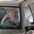  James Shumate smokes a cigarette Thursday during a demonstration on the levels of second-hand smoke...