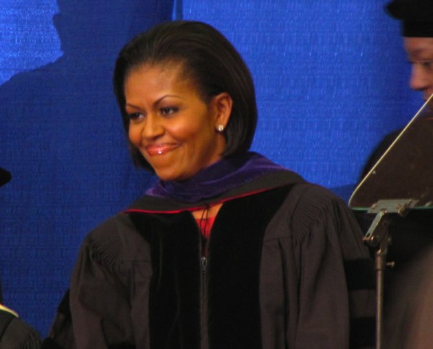 michelle-obama-stands-on-stage-as-the-uapb-commencement-ceremony-begins-saturday-afternoon
