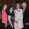 Keynote speaker Jan Langbein, second from right, is joined by Junior League of Northwest Arkansas bo...
