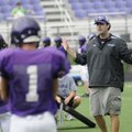 Fayetteville offensive coordinator Zak Clark instructs players on Wednesday.