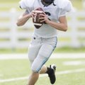 Springdale Har-Ber’s Ryan Luther looks to throw the ball during a practice in Springdale.