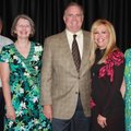 Life Source Executive Director Ernie and Terry Conduff, from left, welcome Sean and Leigh Ann Tuohy ...
