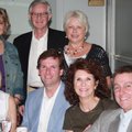 Habitat for Humanity supporters Rebecca and Tracy Hutchens, front from left, Cynthia Coughlin, Drew ...