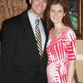Pianist Jonathan Story and Cara West stand for a photo after his performance to benefit Habitat for ...