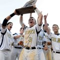 Shiloh Christian’s Joseph Paulino, left, David Petrino and Kyler Offenbacker celebrate Saturday with...