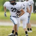 Springdale Har-Ber’s Blake Gary runs the ball during practice Thursday in Springdale.
