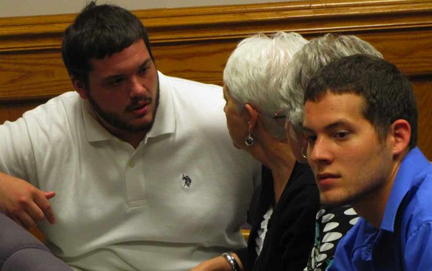 lane-new-left-talks-with-friends-and-family-while-waiting-for-a-judge-to-decide-if-his-mother-was-guilty-of-harassing-him-on-facebook