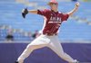 Arkansas pitcher Drew Smyly, recently recovered from a blister on his throwing hand, allowed 2 runs on 3 hits in 5 innings of relief Thursday at the SEC Tournament in Hoover, Ala.