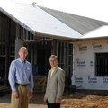  Ben McLintock, left, director of development for EOA of Washington County, and John George, master ...