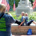 Sue Coffin, right, and Tracy Petty from the United Kingdom pose Tuesday for a photograph on the Bent...