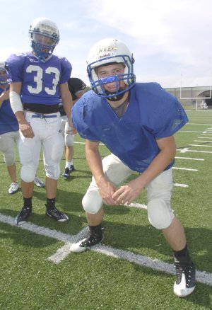 Hard offseason work by Blake Neil has made him a projected starter at linebacker for the Rogers High Mountaineers. Neil saw most of his action on special teams last season.