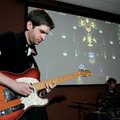 Tim Yarbrough plays guitar Sunday with The OneUps, a group that plays jazz/funk interpretations of v...